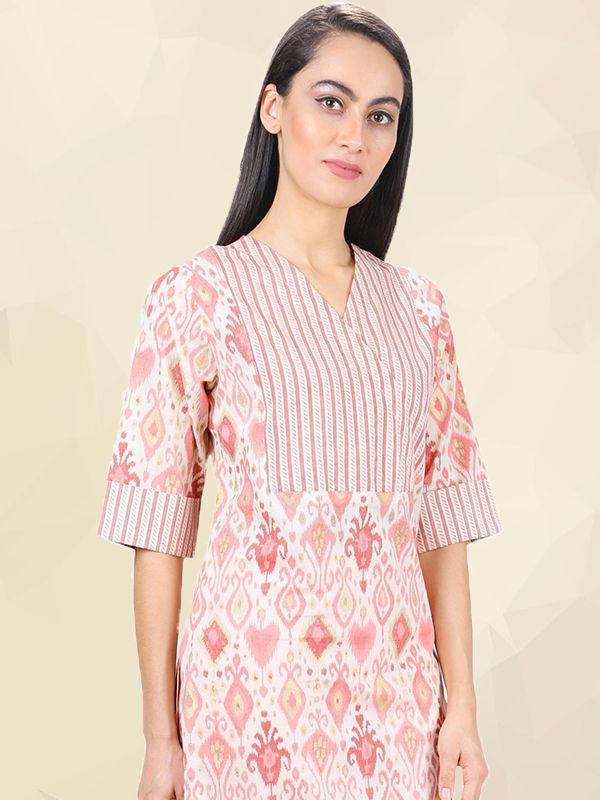 Buy Yellow Cotton Silk Embroidered Short Kurta for Women Online at Fabindia  | 20029516